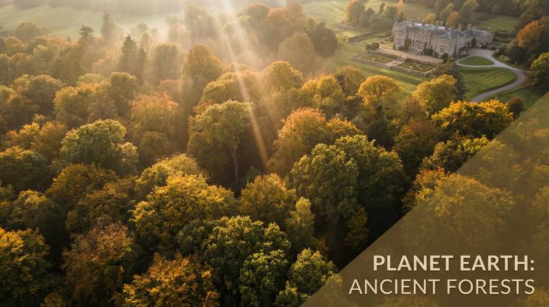 香蕉视频植物视频-航拍千年古树林壮美视频